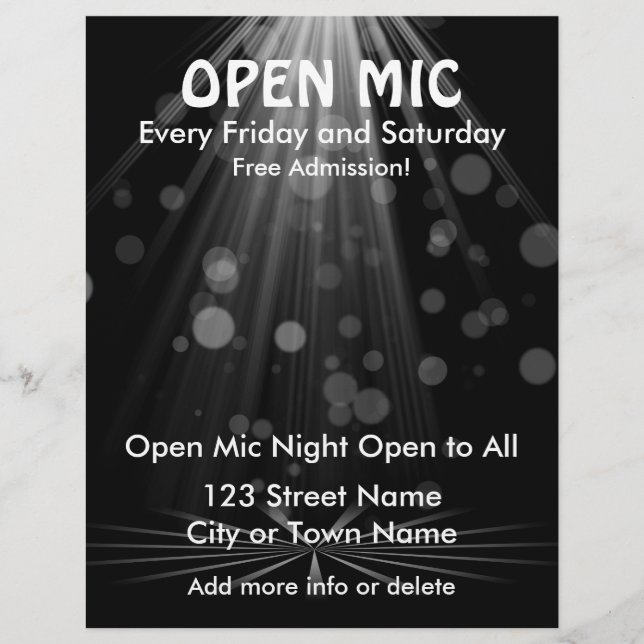 Open Mic Flyer (Vorne)