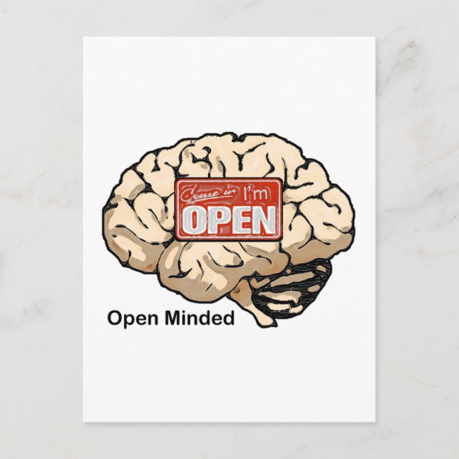 Open Minded Postkarte (Vorderseite)