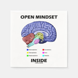 Open Mindset Inside Brain Psychology Spaß Serviette