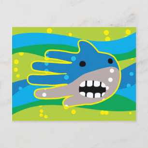 Open Mouth Shark Postkarte