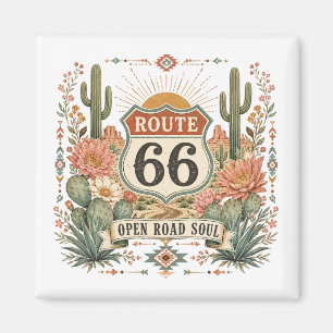Open Road Soul Botanisches Andenken Magnet