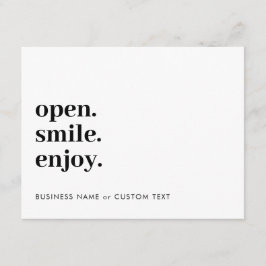 Open Smile Enjoy Juwelenpflege Danke Business Begleitkarte