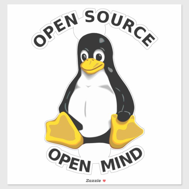 Open Source Open Mind Aufkleber (Blatt)
