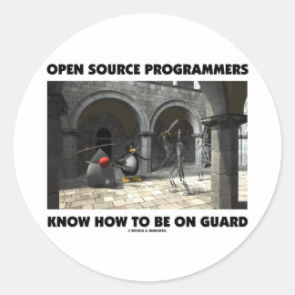 Open-Source-Programmierer wissen, wie man auf der Runder Aufkleber