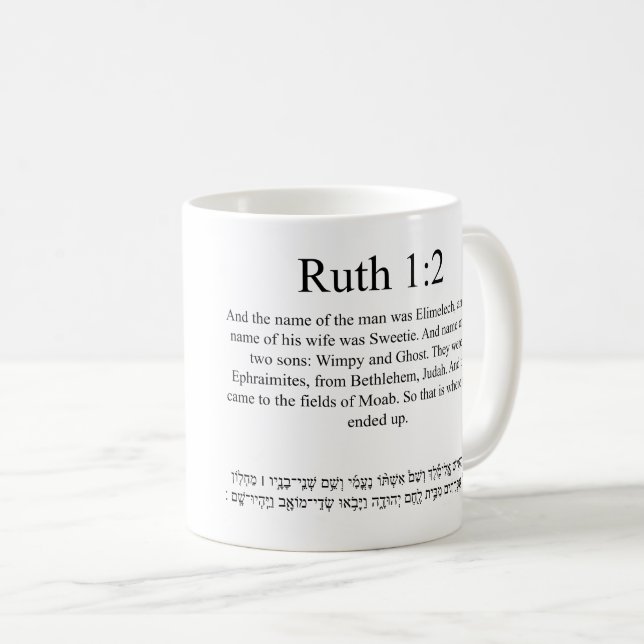 Open Source Translation Ruth 1:2 Kaffeetasse (VorderseiteRechts)
