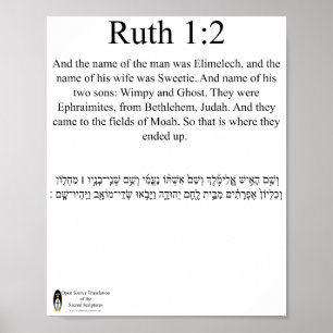 Open Source Translation Ruth 1:2 Poster