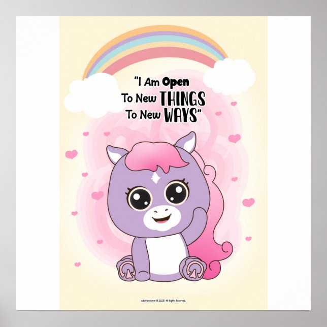 Open to new things wall art poster (Vorne)