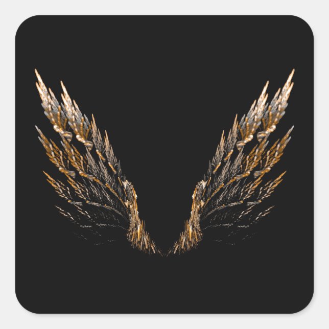 Open Wings Quadratischer Aufkleber (Vorderseite)