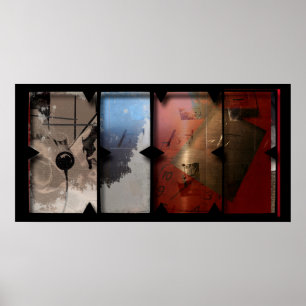 Open Work on Open Red 13 Fotomontage Poster