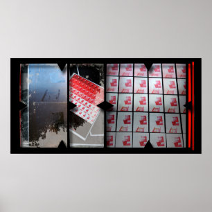 Open Work on Open Red 15 Fotomontage Poster