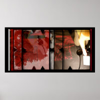 Open Work on Open Red 3 Fotomontage Poster