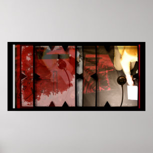 Open Work on Open Red 3 Fotomontage Poster