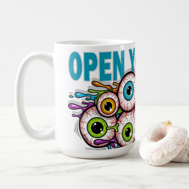 Open your eyes kaffeetasse (Mit Donut)