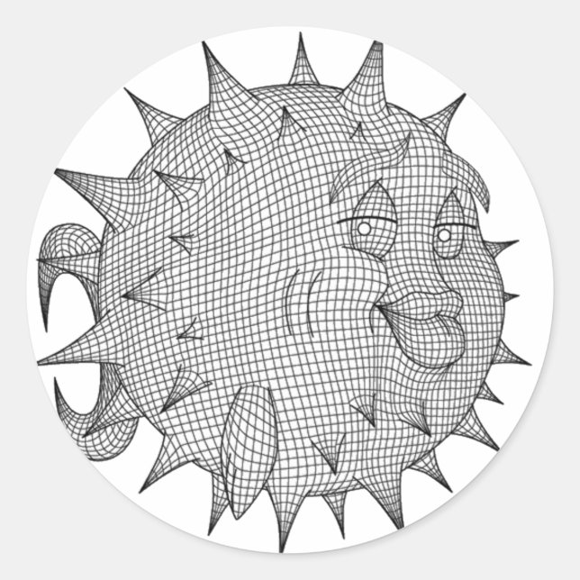 OpenBSD Runder Aufkleber (Vorderseite)