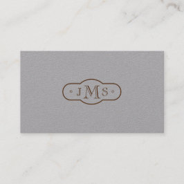 Openface Schriftart mit Monogramm elegantes Retro Visitenkarte