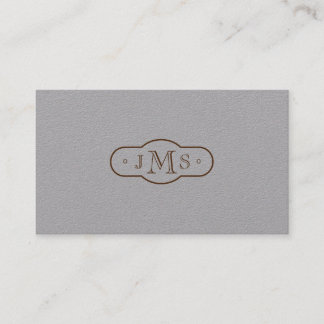 Openface Schriftart mit Monogramm elegantes Retro Visitenkarte