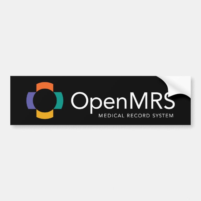 OpenMRS Autoaufkleber - Schwarzes (Vorne)