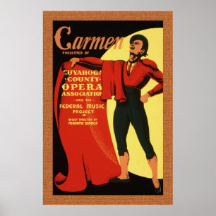 Oper 1939: Carmen 6 x 24 Plakat