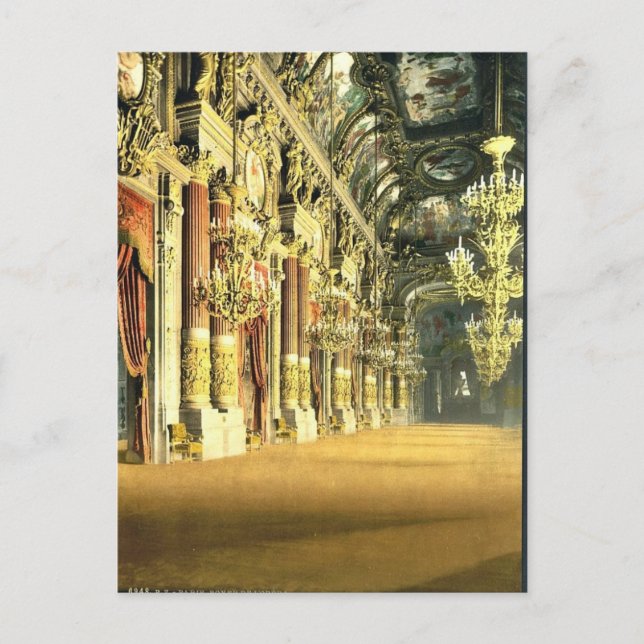 Oper, Foyer, Paris, Klassik Frankreich Postkarte (Vorderseite)