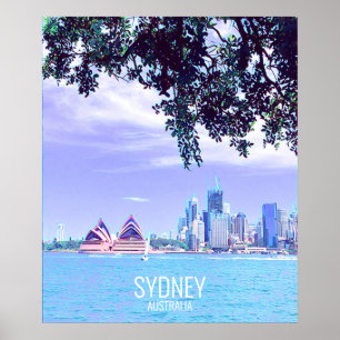 Oper House Sydney Blick auf den Hafen Poster