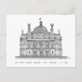 Opera + Balletttheater, Lwiw, Ukraine Postkarte