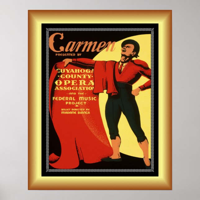 Opera ~ Carmen ~ Toreador Song ~ 1939 ~ Poster (Vorne)
