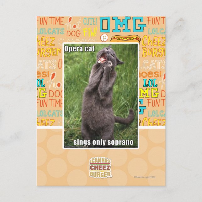 Opera Cat Postkarte (Vorderseite)