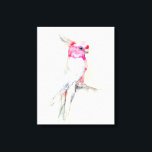 Opera Cockatoo Leinwanddruck<br><div class="desc">Oper Cockatoo I von Jennifer Goldberger. Ein tropisches Kakadu im Aquarellstil führt auf einen Zweig. | 164119Z</div>