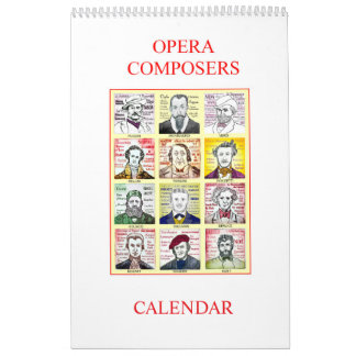 OPERA COMPSERS Wandkalender