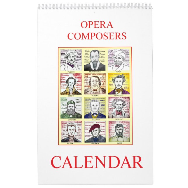 OPERA COMPSERS Wandkalender (Titelbild)