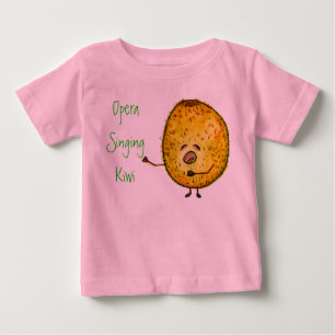 Opera, die Kiwi singen, La-La-T-Shirt, Rosa Baby T-shirt