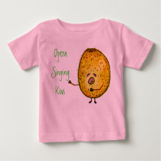 Opera, die Kiwi singen, La-La-T-Shirt, Rosa Baby T-shirt