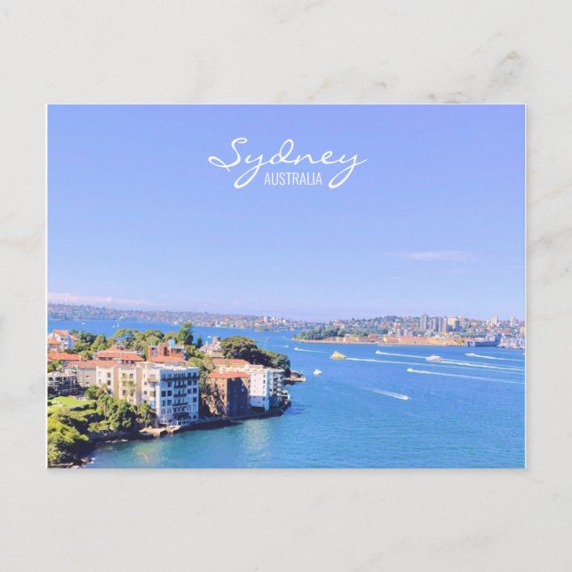 Opera House Sydney Hafen Aussicht auf Wasser Postk Postkarte (Vorderseite)