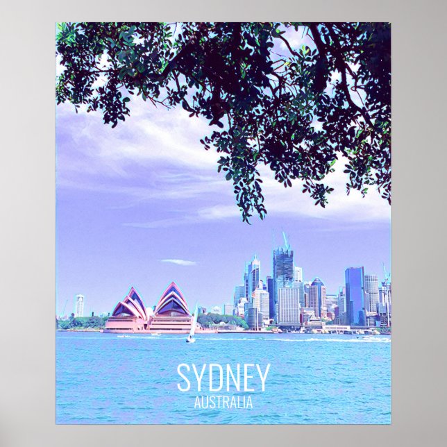 Opera House Sydney Harbour Blick aufs Wasser Poster (Vorne)