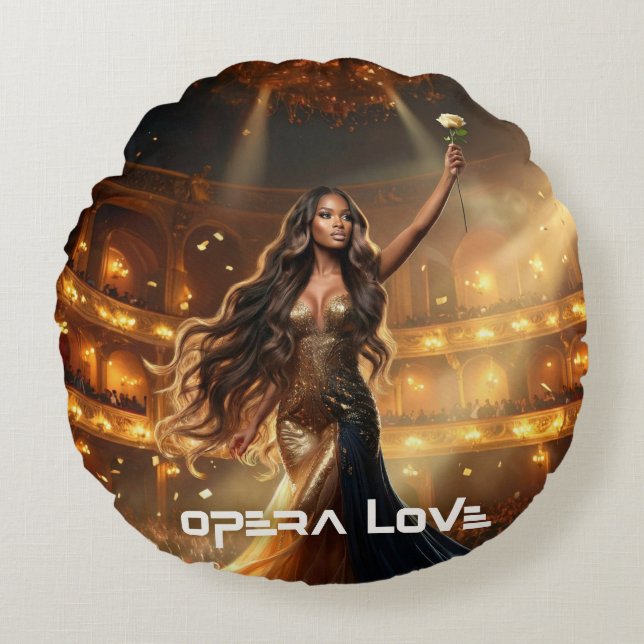OPERA LOVE - DIVA RUNDES KISSEN (Vorderseite)