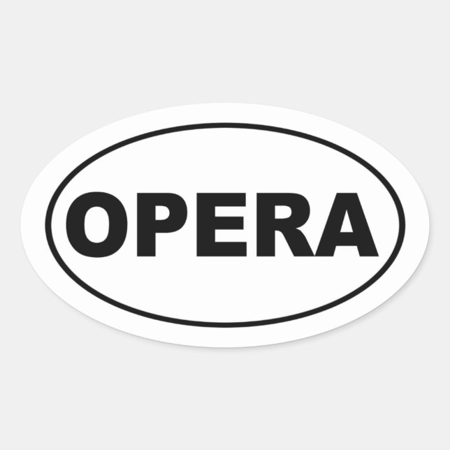 Opera Oval Sticker (Vorderseite)