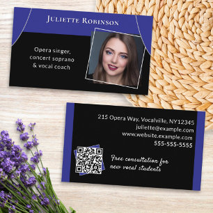 Opera Singer Gesangslehrer Musiker QR Code Visitenkarte