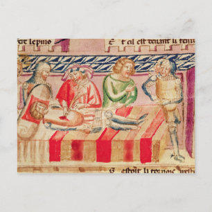 Operation an einem verwundeten Soldaten Postkarte