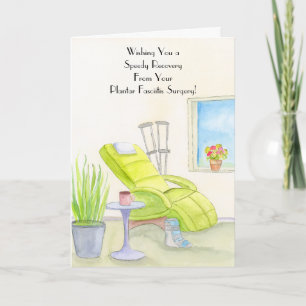 Operation bei Plantarfasziitis - Genesungskrücken  Karte