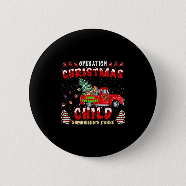 Operation Christmas Child Funny Family Matching Xm Button (Vorderseite)