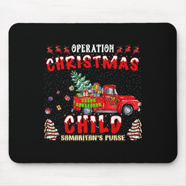 Operation Christmas Child Funny Family Matching Xm Mousepad (Vorne)