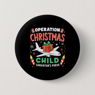 Operation Christmas Child Lustige Familie Matching Button
