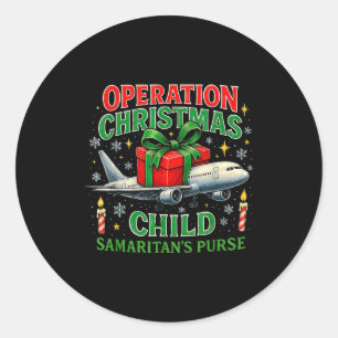 Operation Christmas Child Samaritan's Purse Design Runder Aufkleber