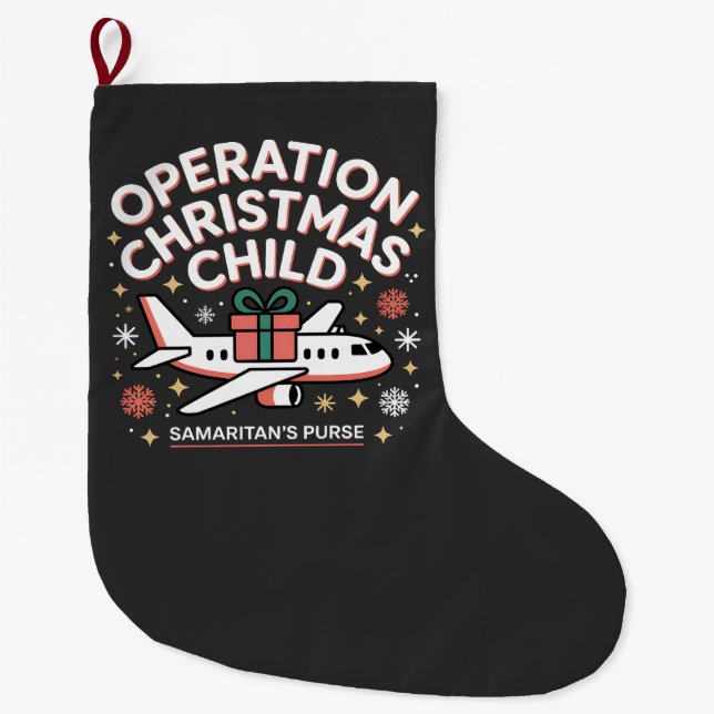Operation Christmas Kind Samaritan Purse Großer Weihnachtsstrumpf (Vorderseite)