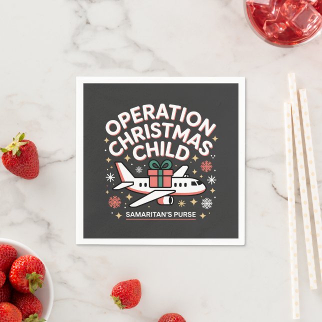 Operation Christmas Kind Samaritan Purse Serviette (Beispiel)