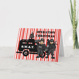 Operation Christmas SWAT Team Christmas Card Karte