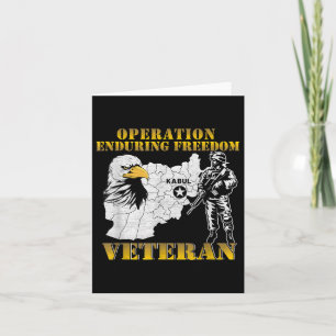 Operation Dauerhafte Freiheit im Kampf Veteran Vet Karte