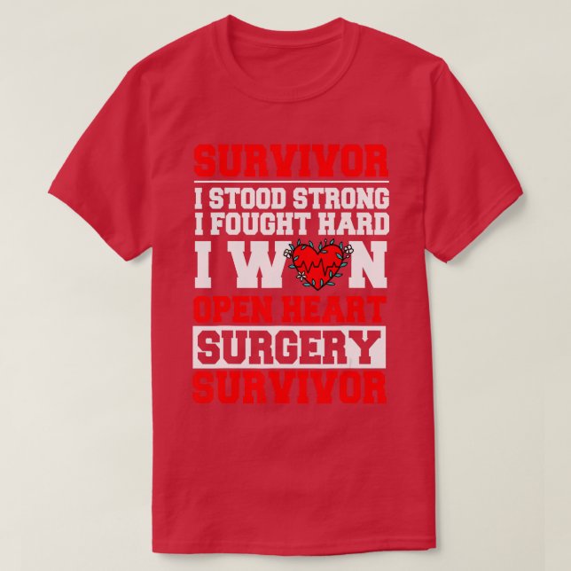 Operation der offenen Herzblutung koronare Arterie T-Shirt (Design vorne)