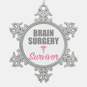 Operation des Gehirns Schneeflocken Zinn-Ornament