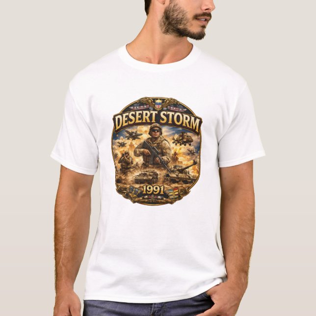 Operation Desert Storm 1991 Gedenk- T-Shirt (Vorderseite)
